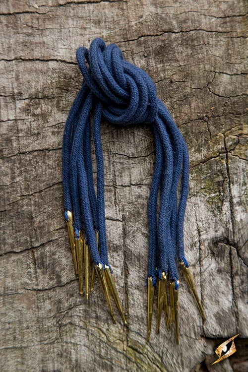Veter met aglets, set van 6, blauw