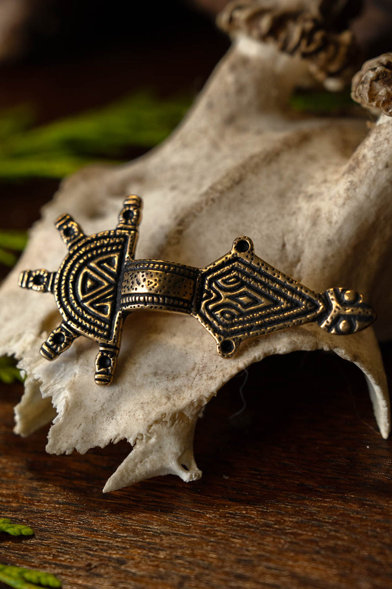 Germaanse fibula type Hahnheim, brons