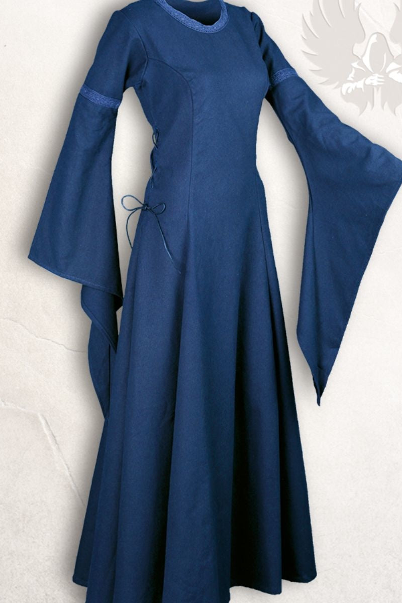 Medieval vestido Lenora, azul 