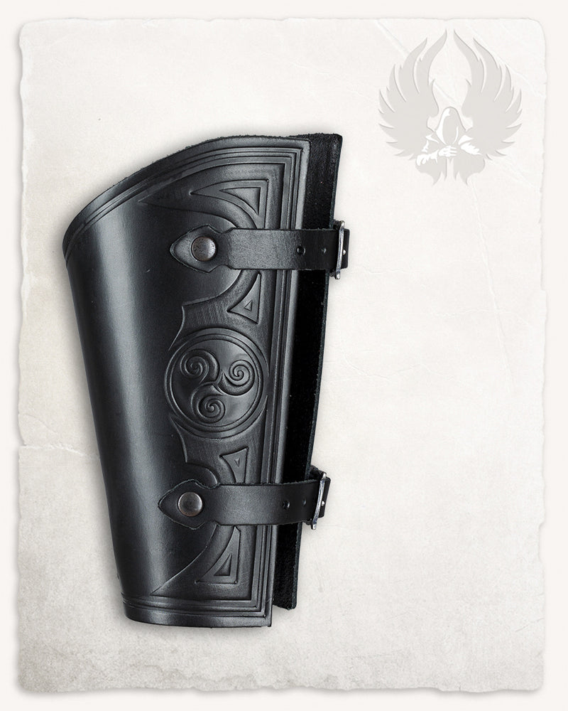Artemis leren bracer S, onderarmbeschermer, zwart
