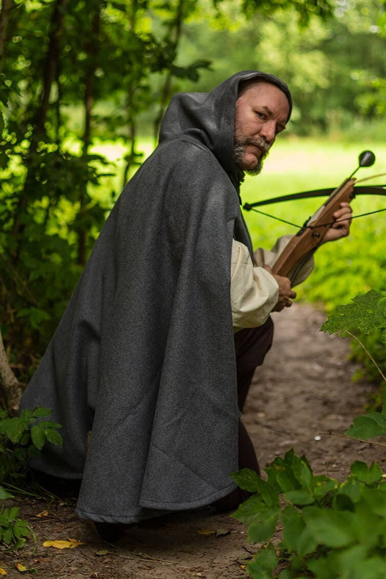 Gardecorp, reismantel Raven, wolmix, grijs