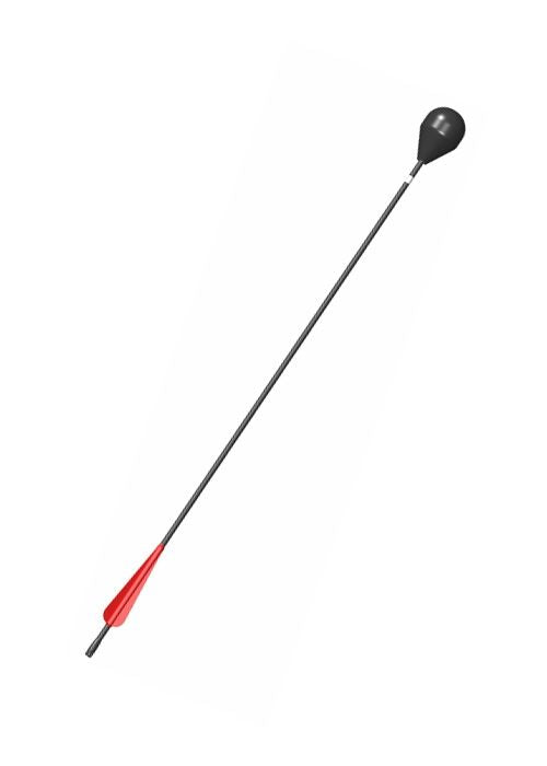 LARP Pfeil, rund Sicherheitsspitze, schwarz–Rot 