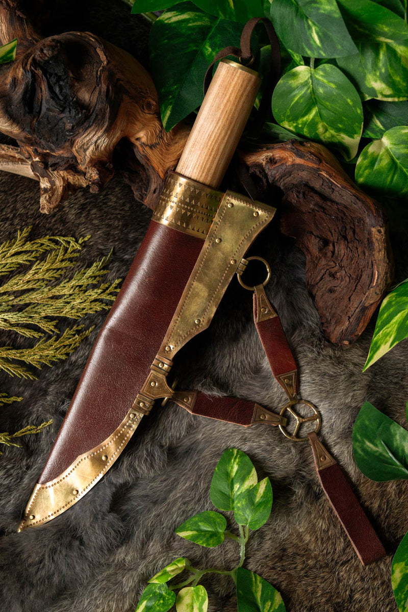 Viking seax Thingvellir, damascus steel, semi-sharp