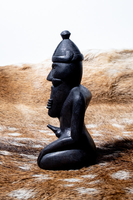 Houtsnijwerk Viking god Freyr