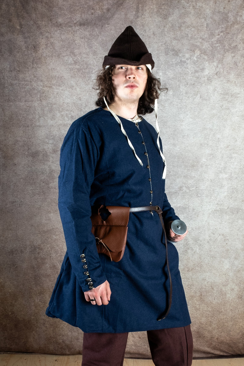 Cotehardie Rafael, wolmix, blauw