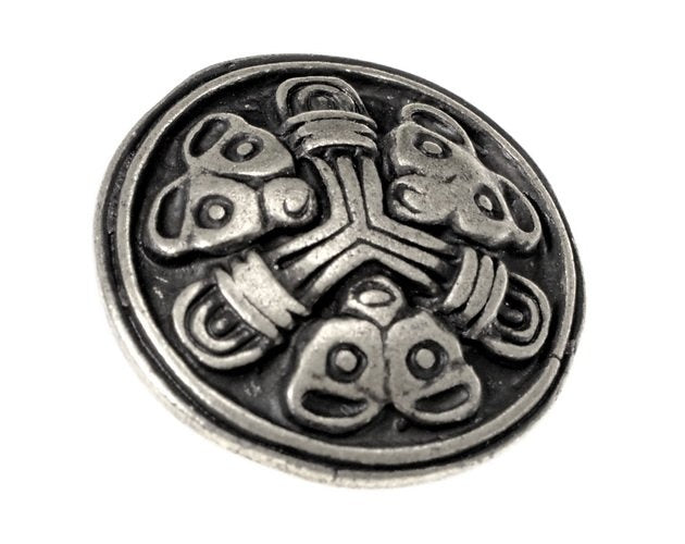 Vikingriembeslag Borre set van 5 stuks, verzilverd