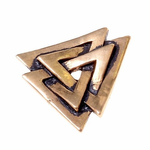 Valknut amuleto, bronzo 