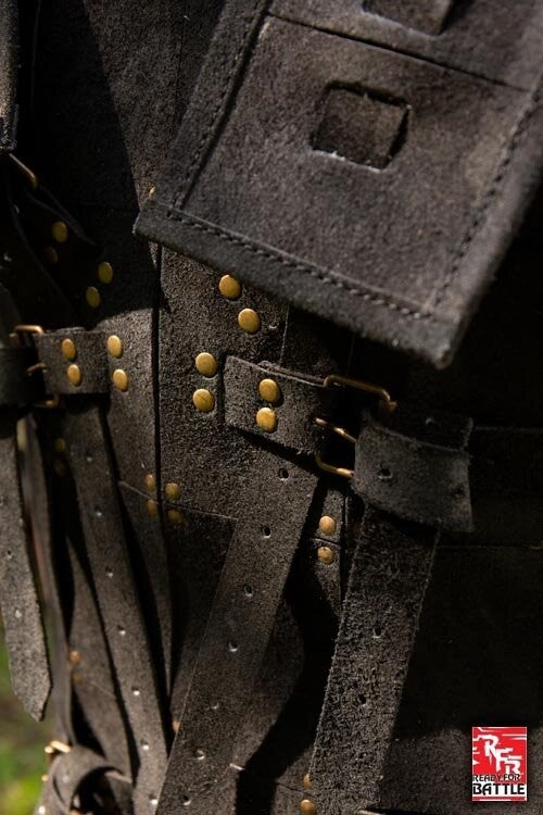 RFB Fighter leren pantser, zwart