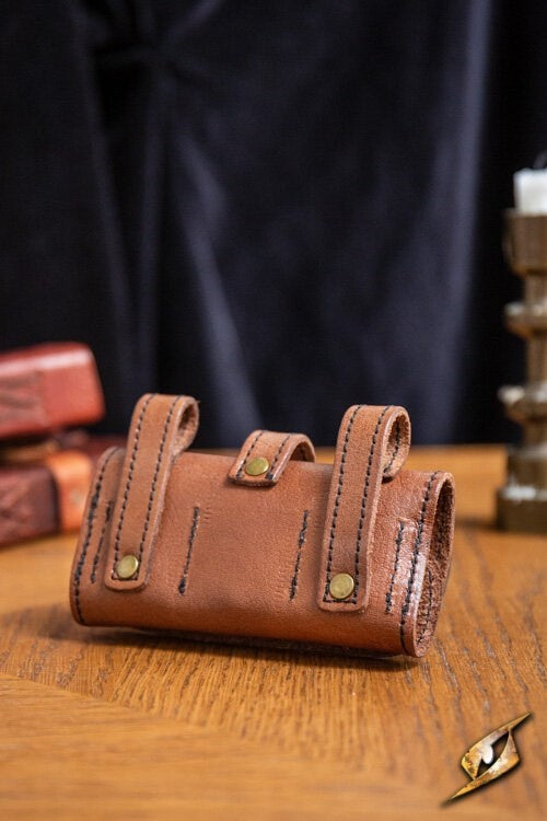 Toverdrankhouder met drie flesjes, bruin