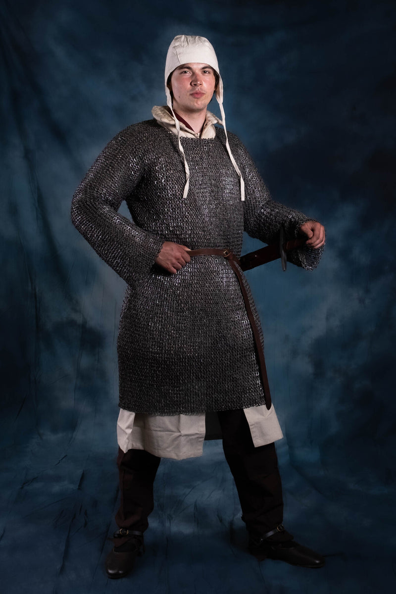 Hauberk, anillas planas, remaches redondos 8 mm 