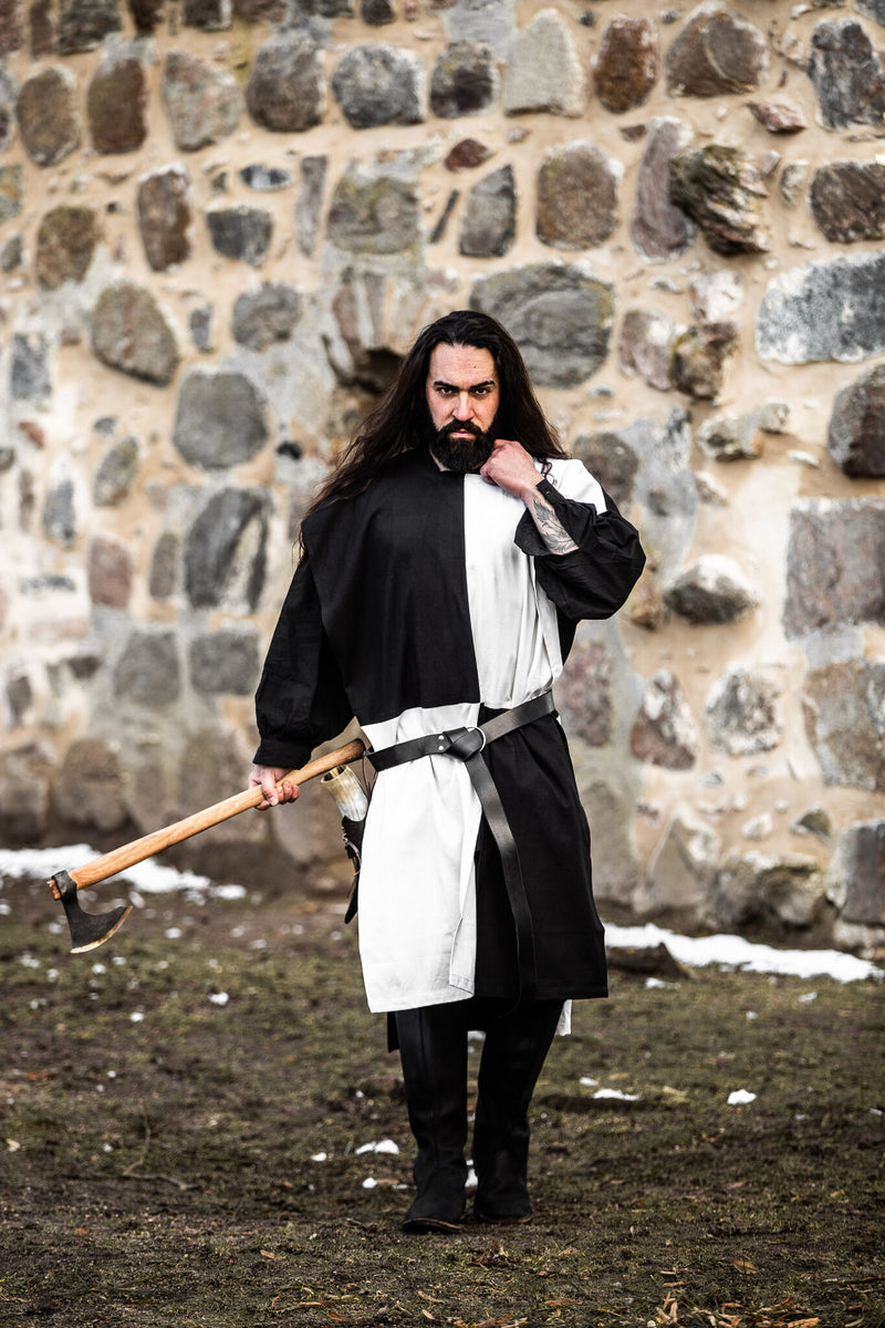 Sobreveste, a cuadros, negro-blanco 