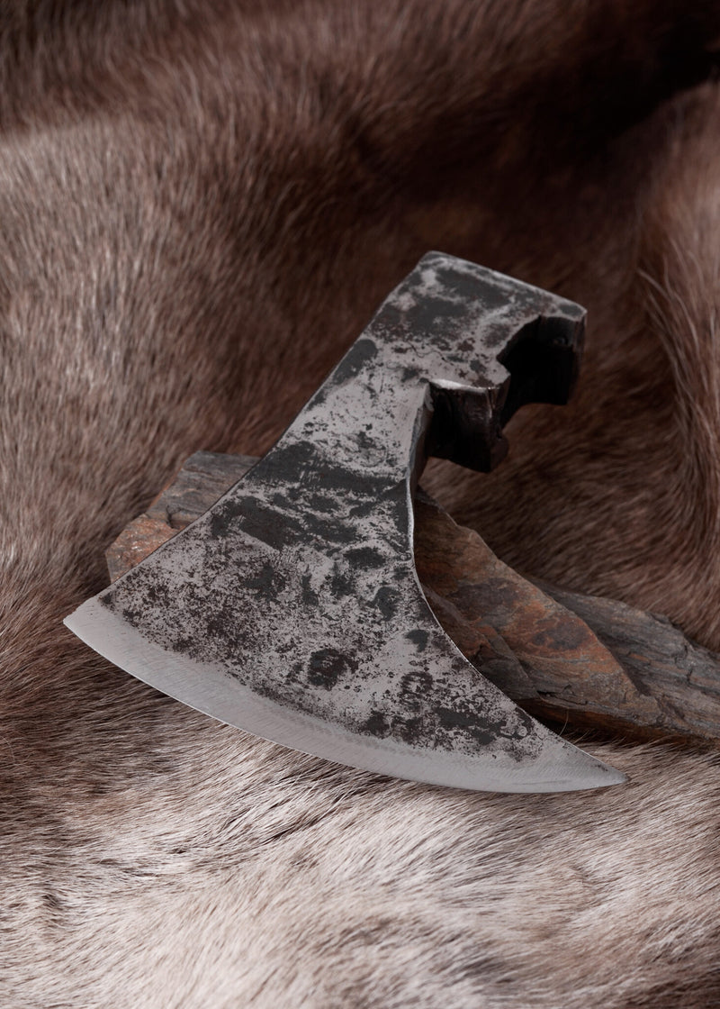 Viking skeggoxhuvud skeggöx, 19 cm, typ B, halvvass 