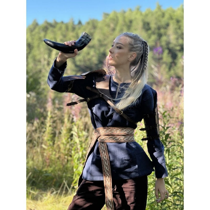 Vikingo cinturón Elina, 235 cm, marrón 