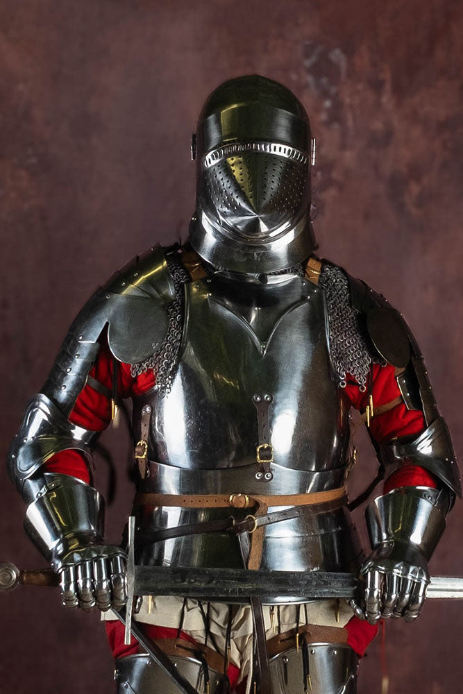 Stor bacinet med hundnos 1420, 2 mm (battle-ready) 