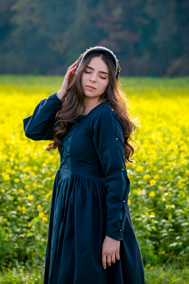 Haarnetje (caul) Cecilia, fluweel, zwart