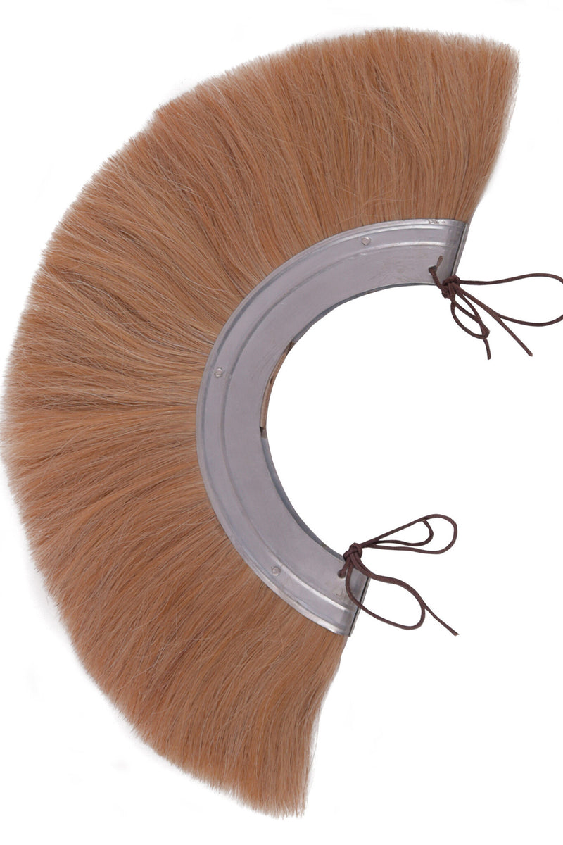 Romeinse helmkam, wit, metalen onderkant