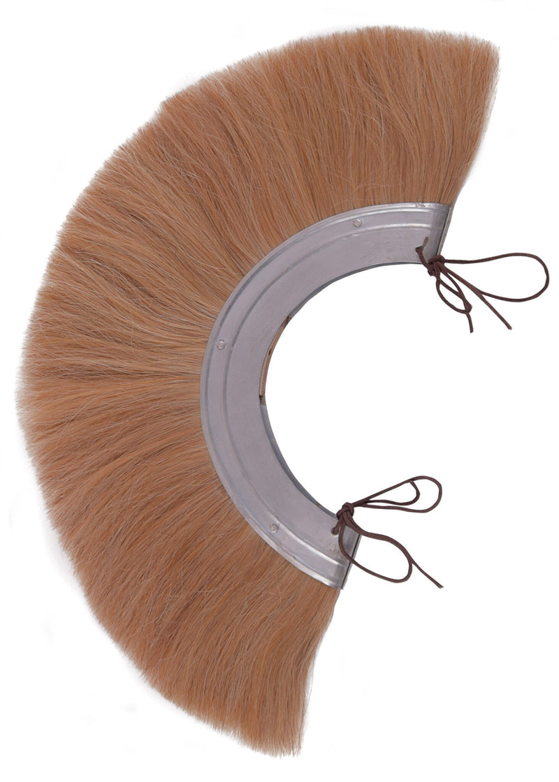 Romeinse helmkam, wit, metalen onderkant