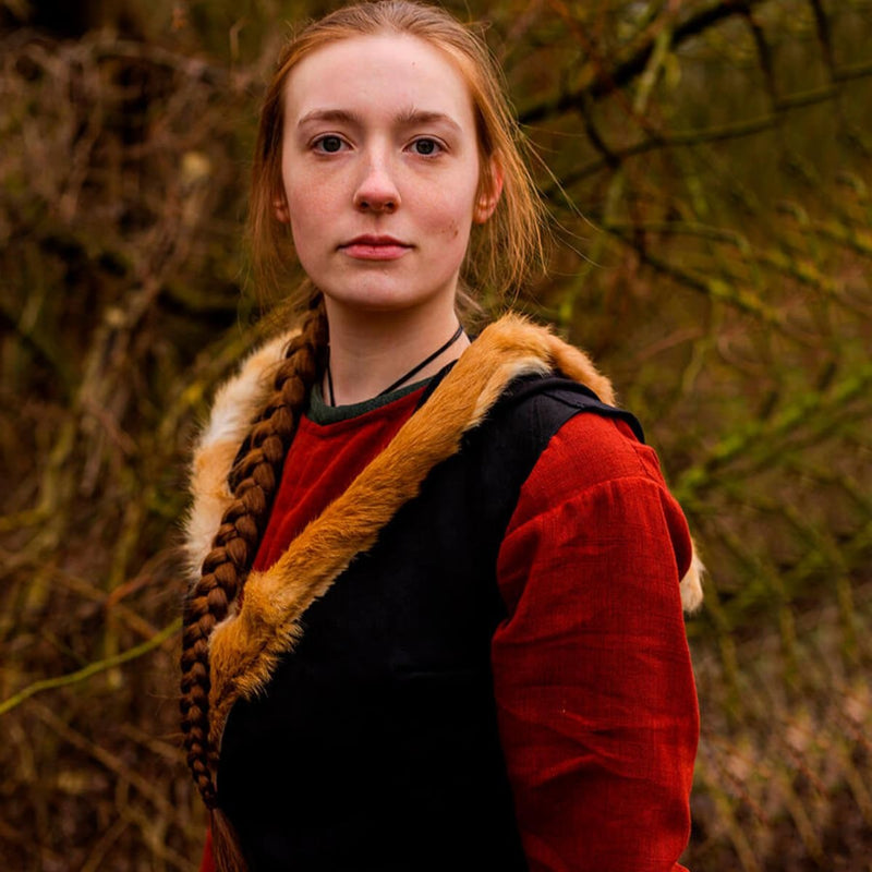 Læder top jetta, sort