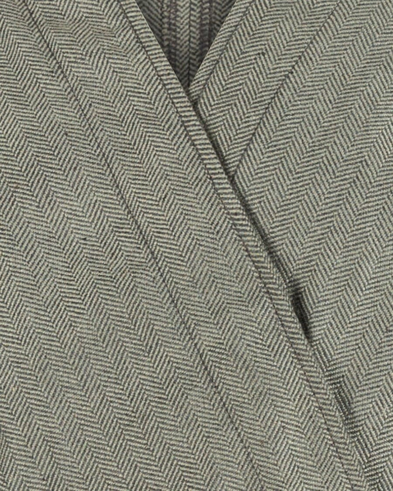 Viking kaftan, grijs, visgraatmotief wolmix