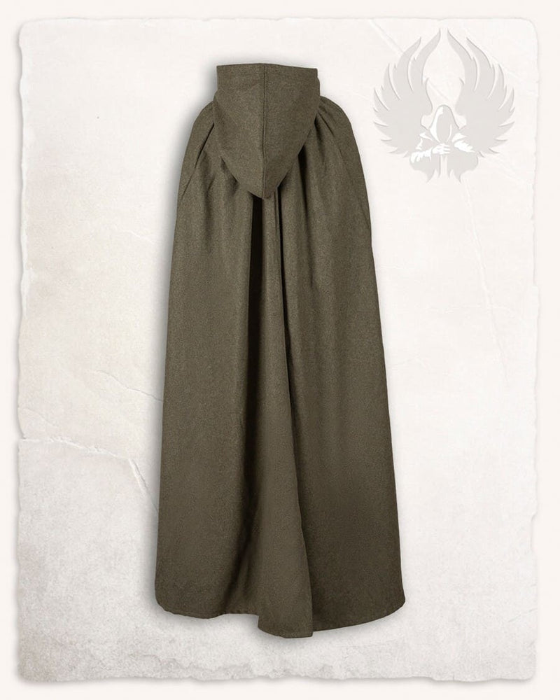 Mantel Harun, wolmix, olijf