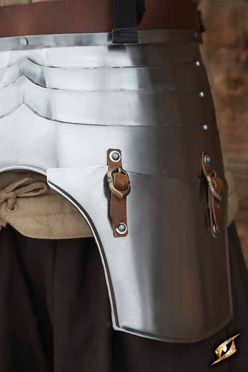 Faulds en tassets met riemen, 1 mm