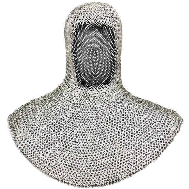 Chainmail coif, mild steel, butted, 8 mm