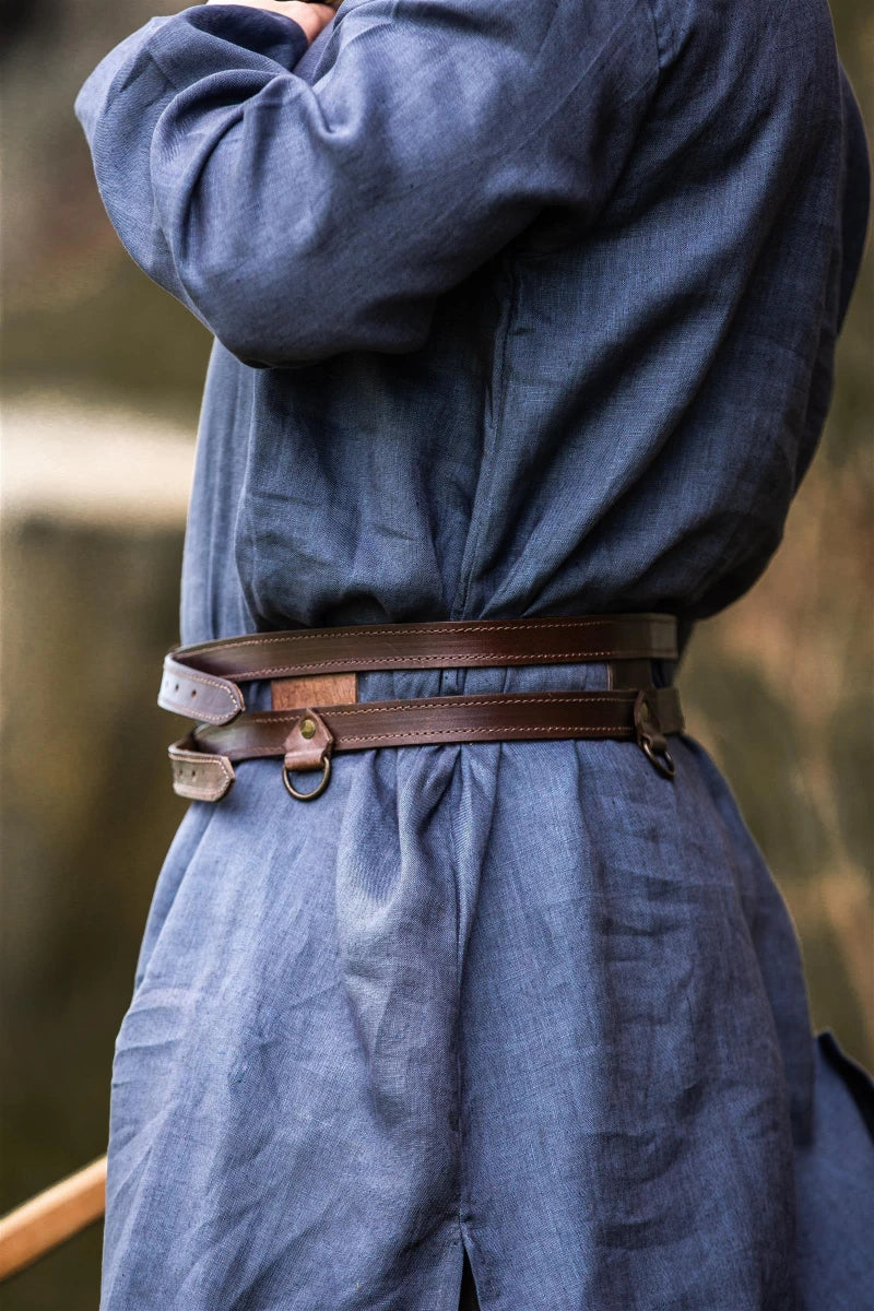 Dubbele riem Ubbe, donkerbruin