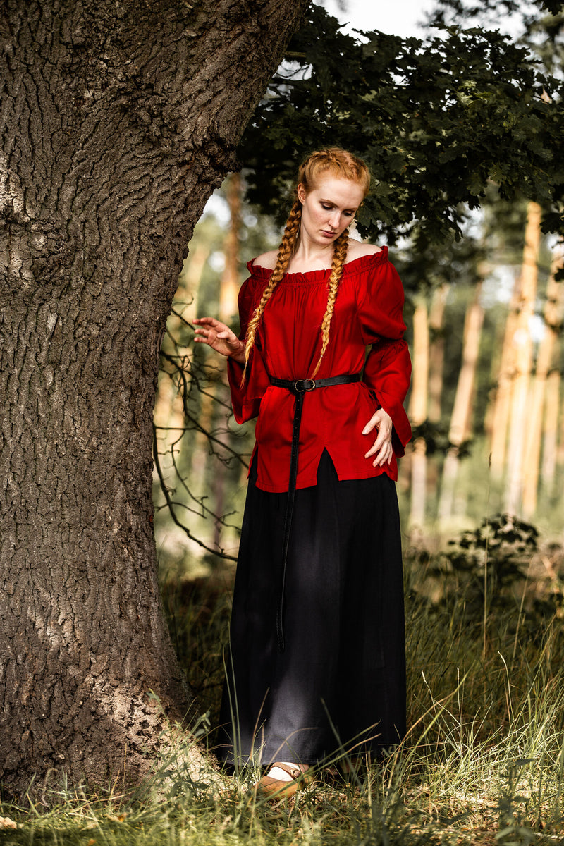 Renaissanceblouse, rood