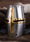 Tempeliershelm met messingen kruis, 1.6 mm