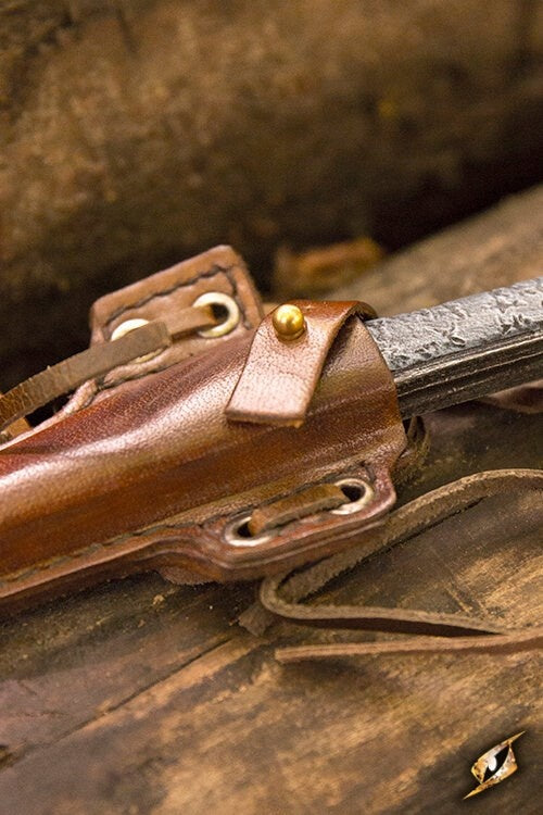 LARP killermes met houder, bruin