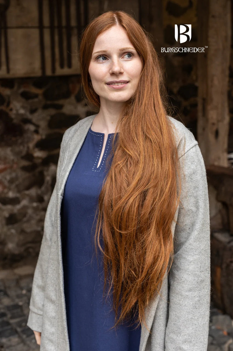 Birkamantel Aslaug, wolmix, grijs