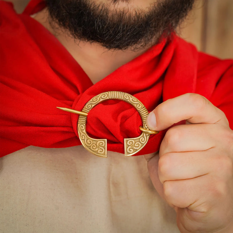 Keltische hoefijzerfibula, messing