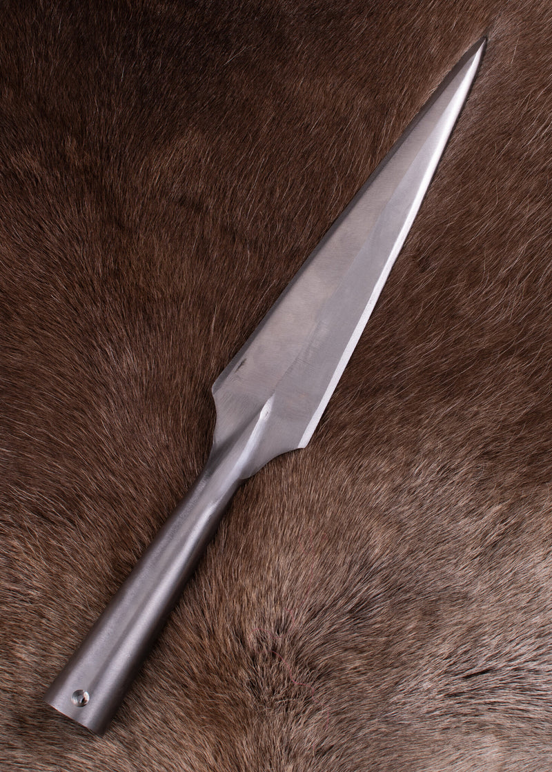 Médiéval pointe de lance, env. 40 cm, semi-tranchant 