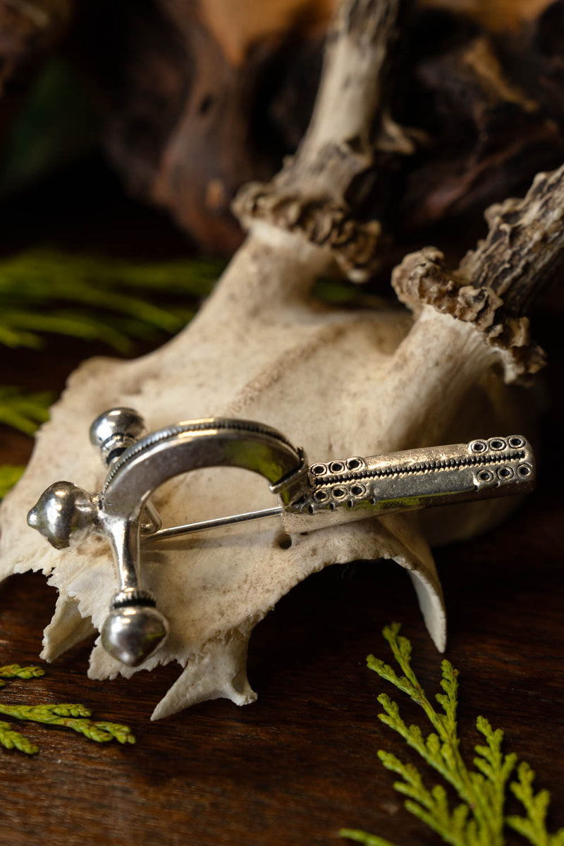 Roman crossbow fibula, silvered bronze