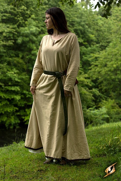 Cote, vestido, beige/marrón 