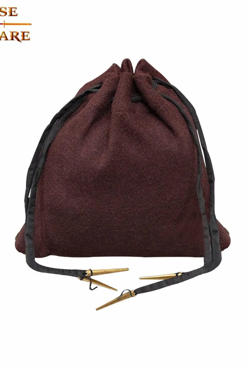 Middeleeuwse wollen buidel, bruin