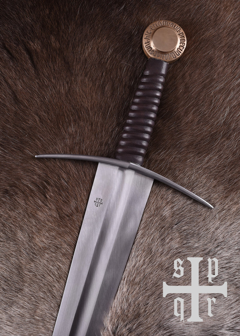 Middelalderlig sværd Oakeshott XIV, kobber, stump (battle-ready) 