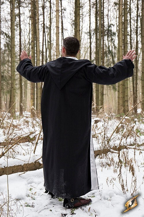 Wizard robe, black-silver