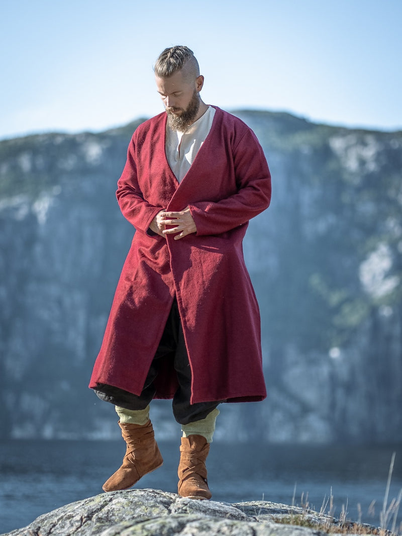 Kaftan Gustav, rood, wolmix