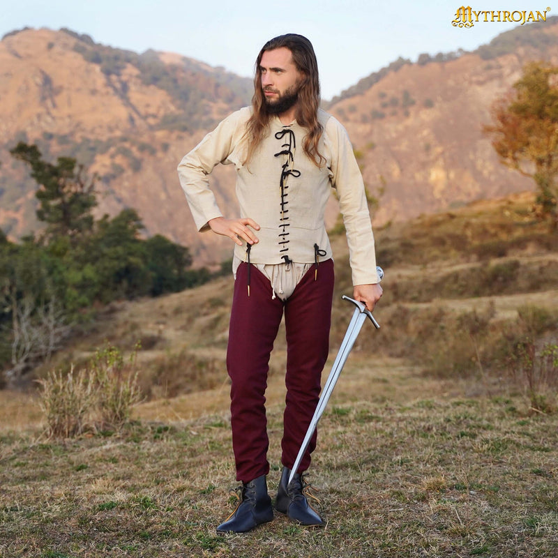 Middeleeuwse braies, linnen, naturel