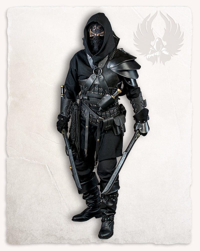 Bracciale Geralt per coltelli da lancio, protezione per avambraccio, nero, destro 