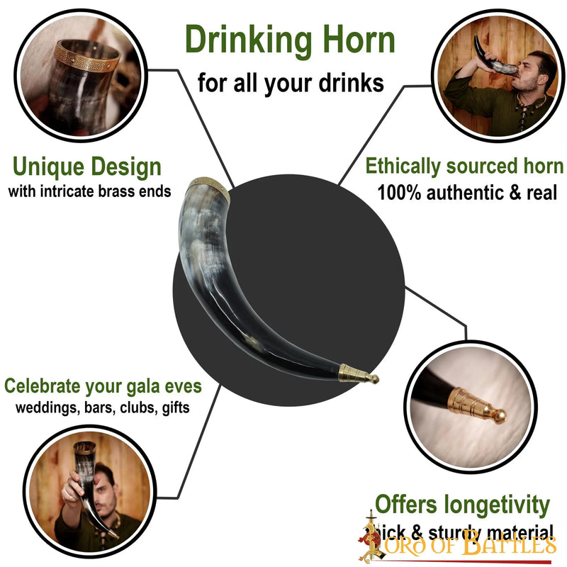 Viking drinkhoorn Heimdall, 300-500 ml