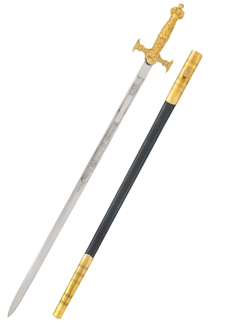 Ceremonial sword, gold, semi-sharp