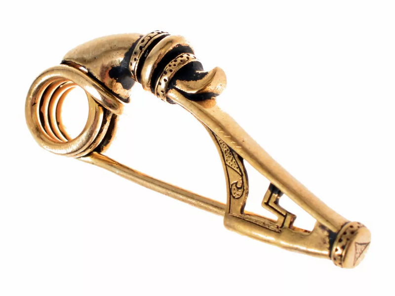 Keltische broche, Birdlip type, 1e eeuw n.Chr, brons