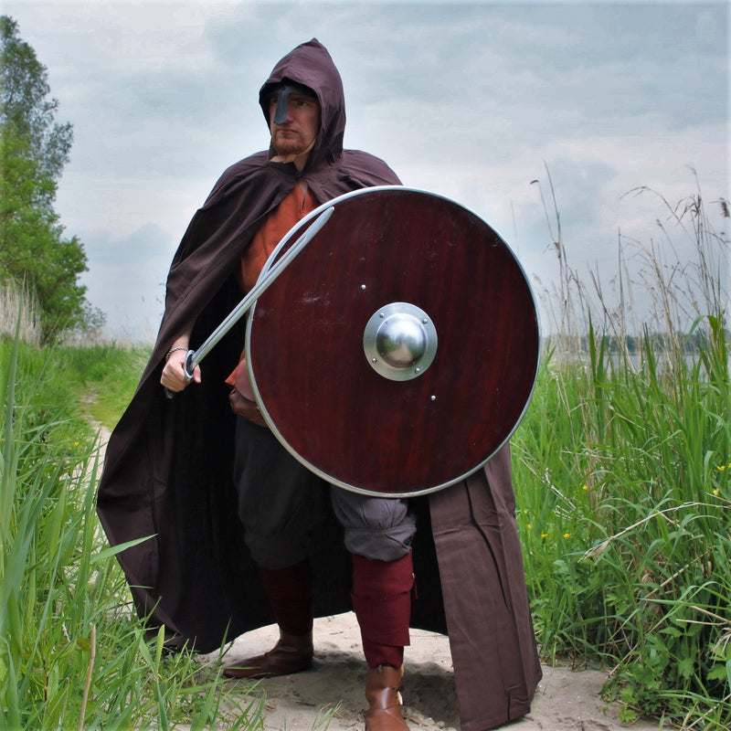 Katoenen mantel, donkerbruin