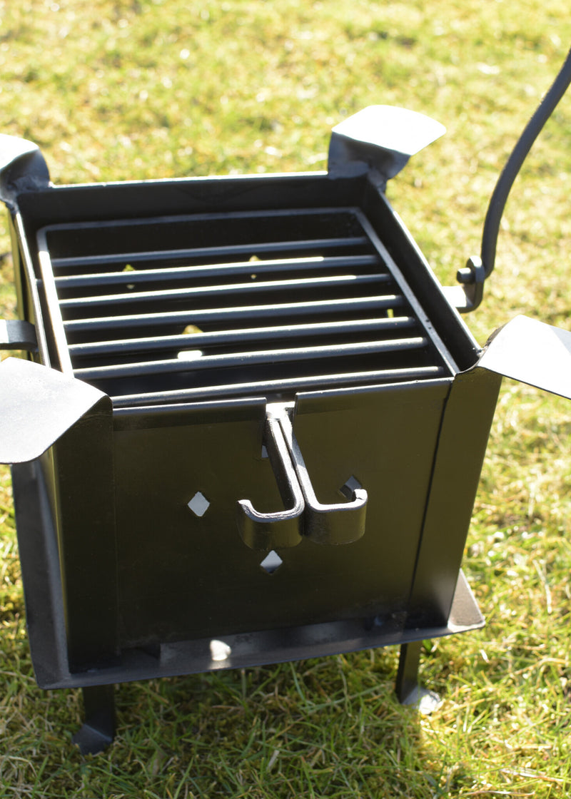 Vuurplaat met grill en kookplaten