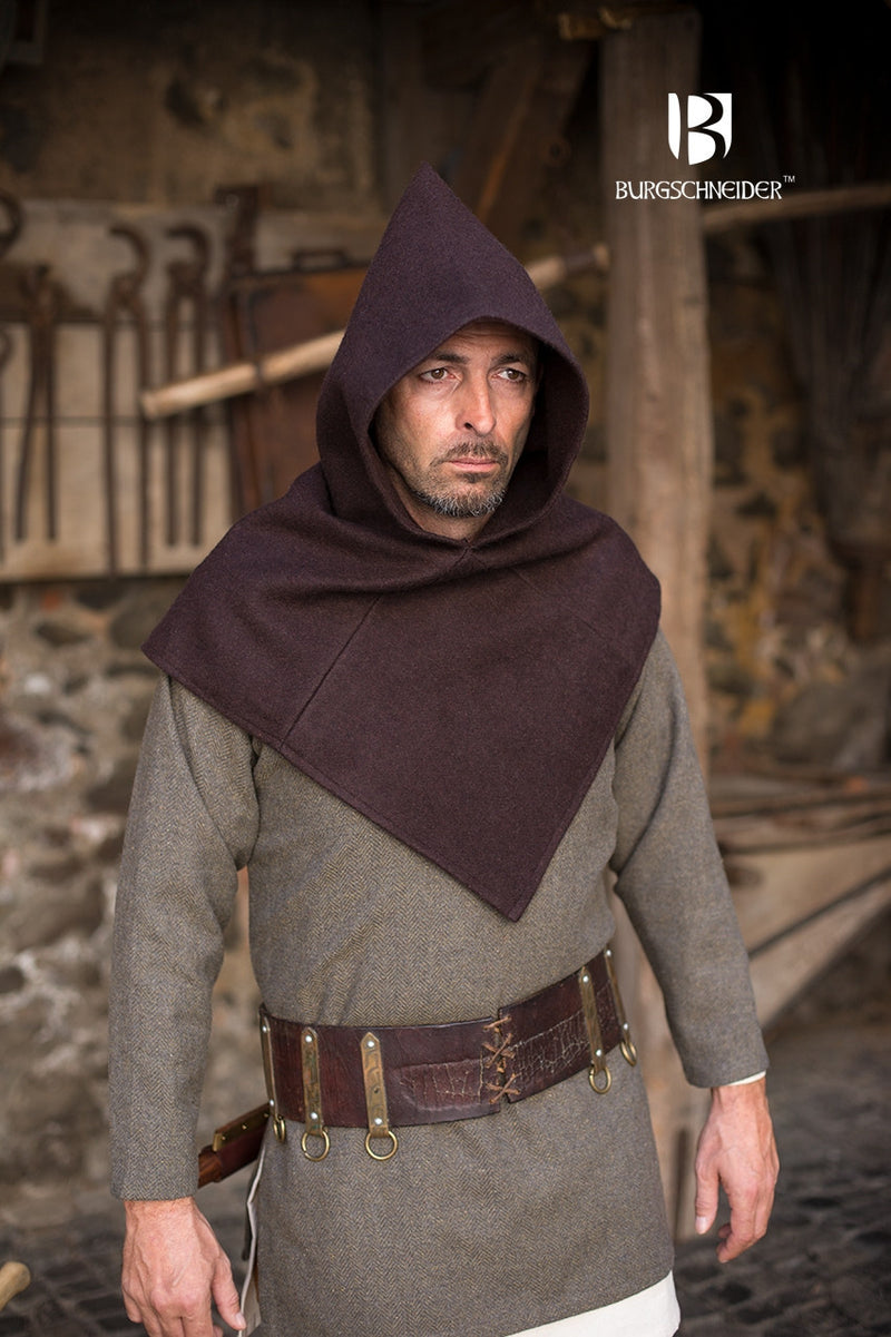 Chaperón Skjoldehamm, mezcla de lana, marrón 