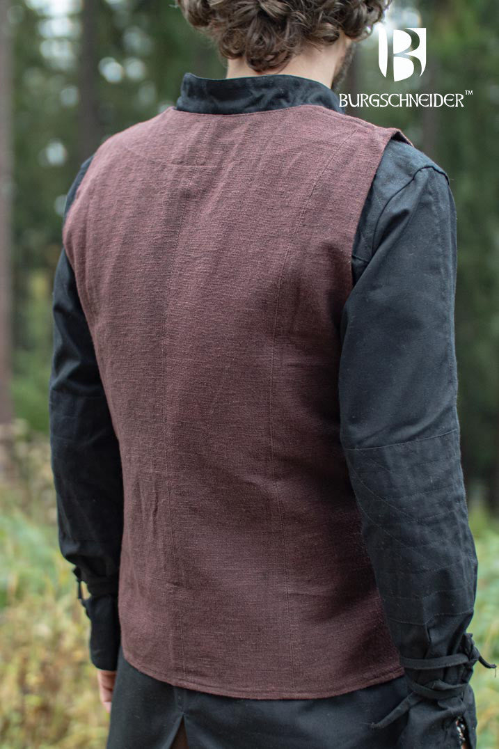 Herrar väst Maron, brun 