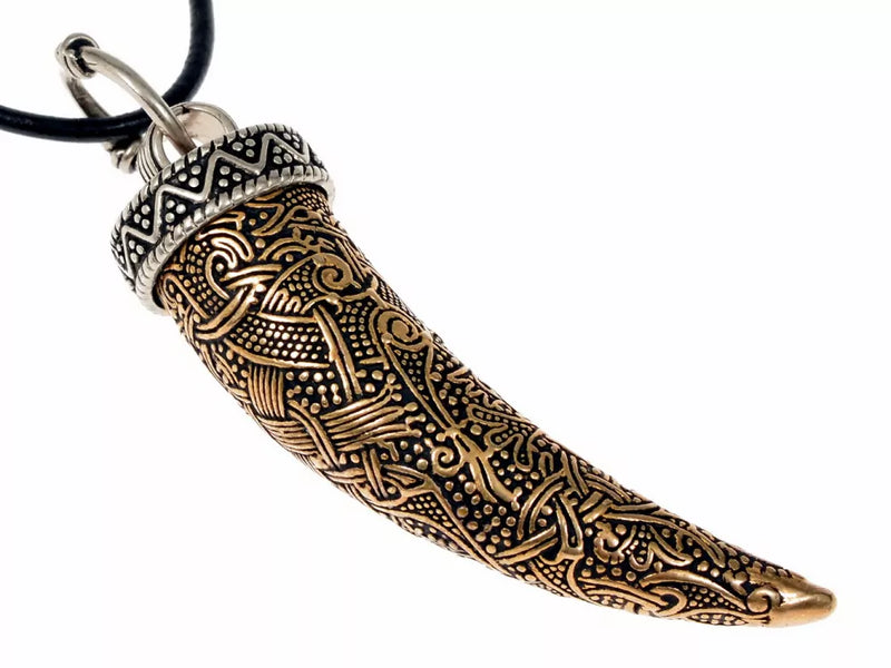 Ciondolo vichingo Dente di Fenrir, bronzo 