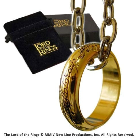 Lord of the Rings: The One Ring replica, verguld metaal